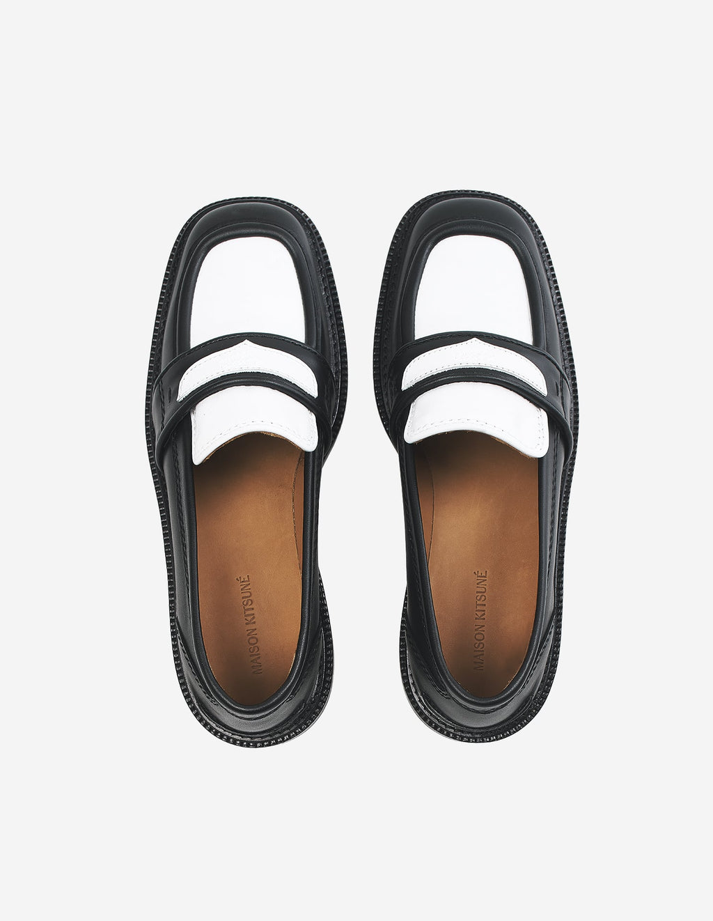  BICOLOR LEATHER LOAFERS