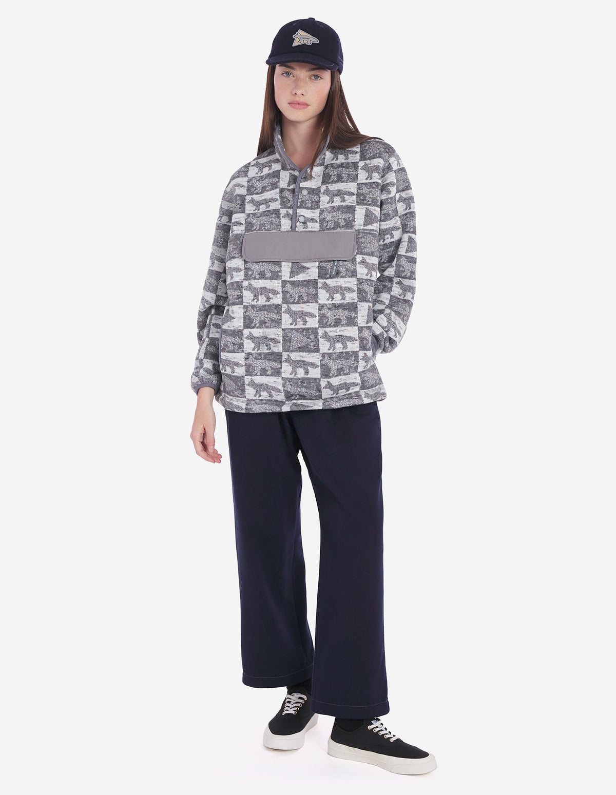  Fox Checkers Fleece Pullover