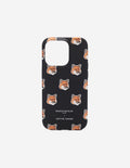  MAISON KITSUNE X NATIVE UNION ALL OVER FOX HEAD CASE FOR I15 PRO BLACK