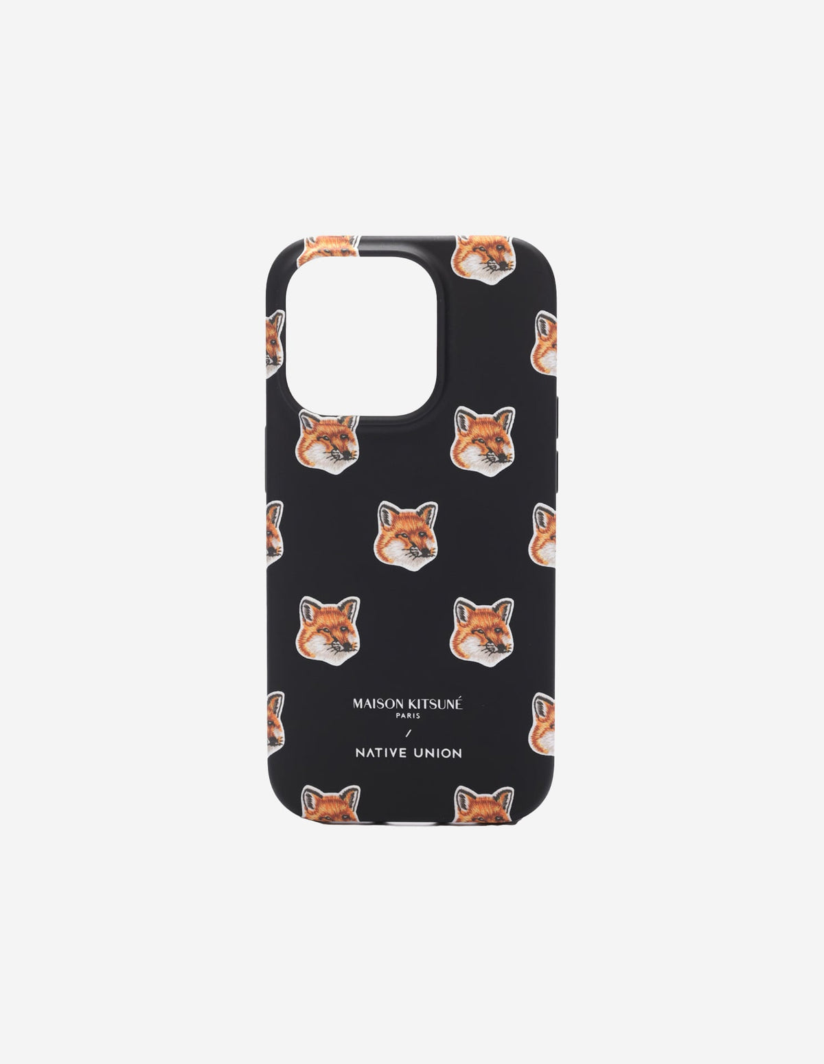  MAISON KITSUNE X NATIVE UNION ALL OVER FOX HEAD CASE FOR I15 PRO BLACK