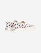  ALL-OVER TRICOLOR FOX SLIP-ON SNEAKERS 