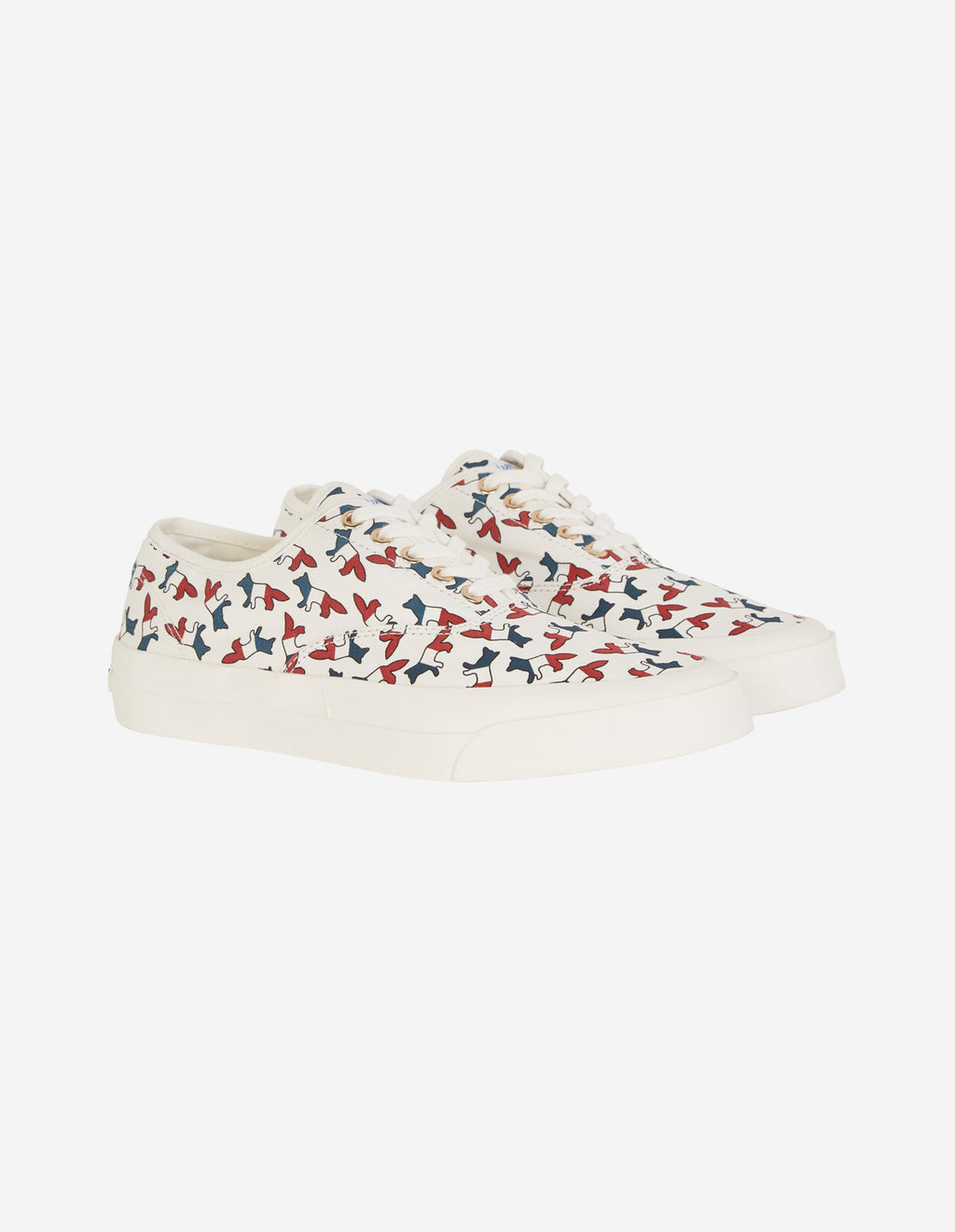  ALL-OVER TRICOLOR FOX CANVAS SNEAKERS 