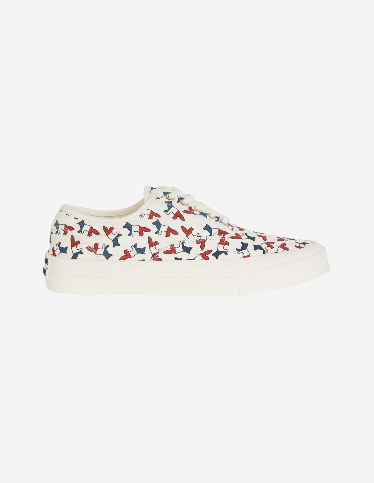  ALL-OVER TRICOLOR FOX CANVAS SNEAKERS 