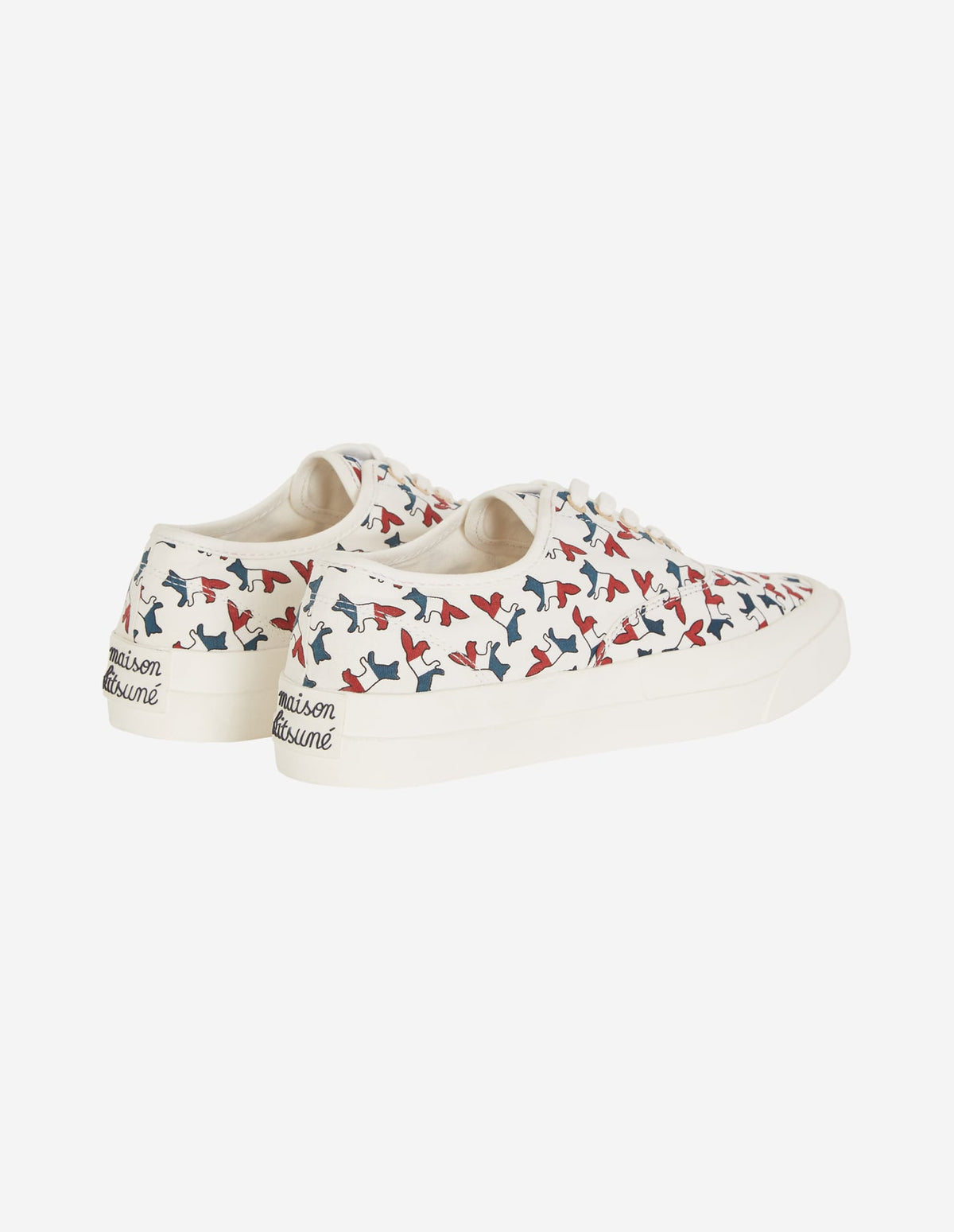  ALL-OVER TRICOLOR FOX CANVAS SNEAKERS 