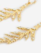  CRYSTAL LEAF EARRINGS