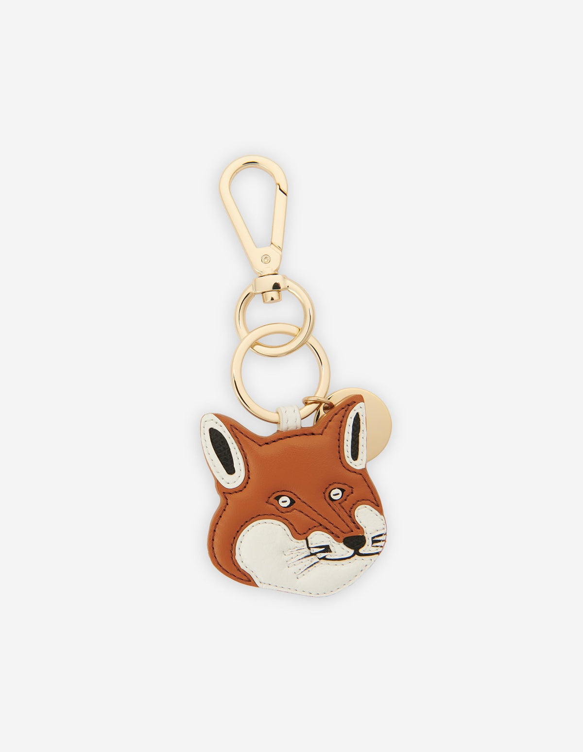  FOX HEAD LEATHER KEYRING