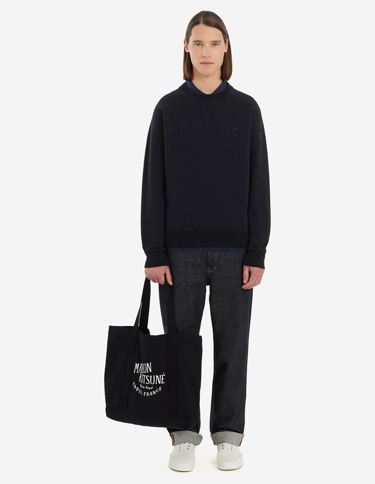  TONAL FOX PATCH CLEAN SWEATSHIRT