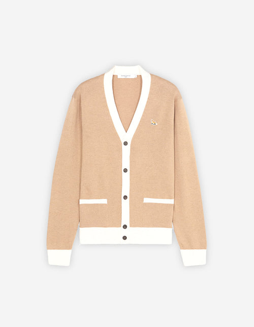  BABY FOX PATCH BI-COLOR CLASSIC CARDIGAN
