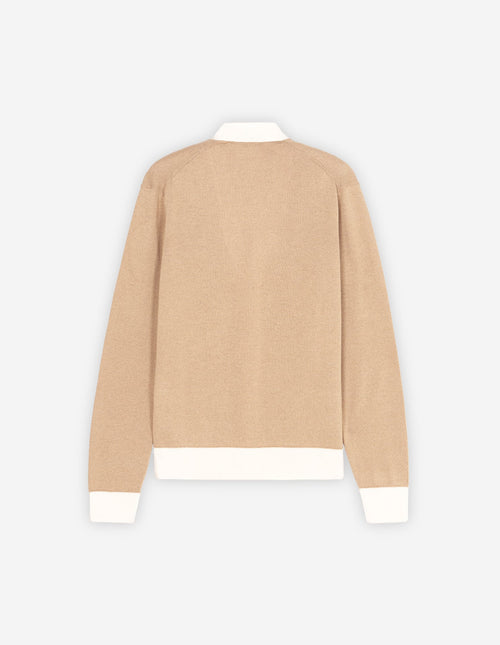  BABY FOX PATCH BI-COLOR CLASSIC CARDIGAN