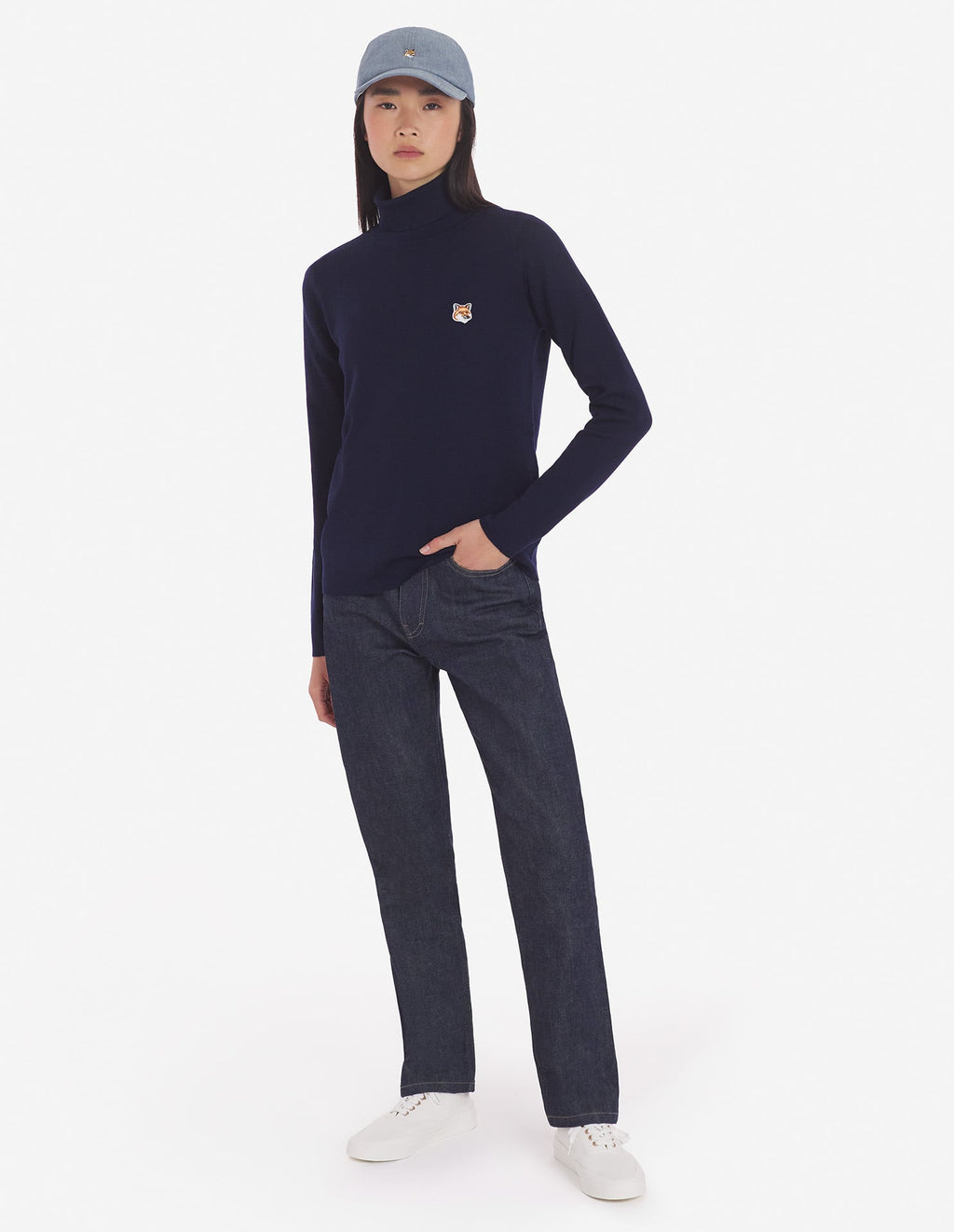  FOX HEAD PATCH FITTED TURTLENECK