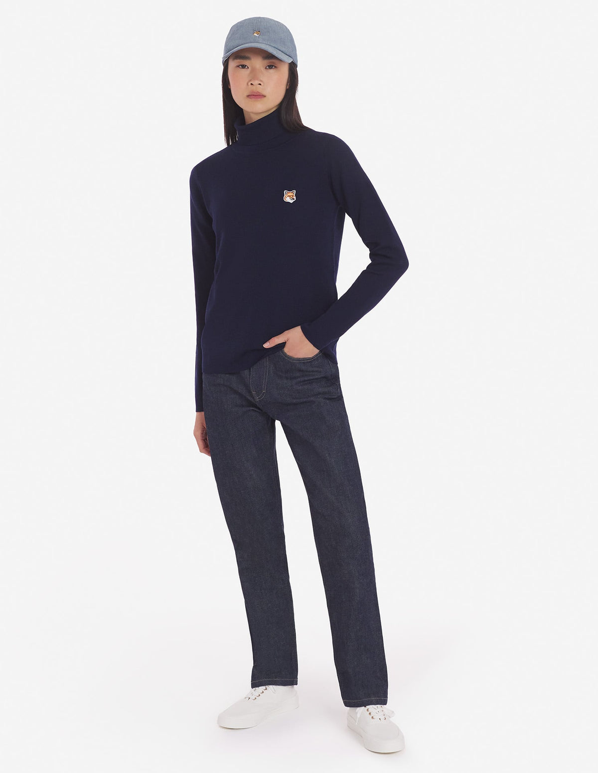  FOX HEAD PATCH FITTED TURTLENECK
