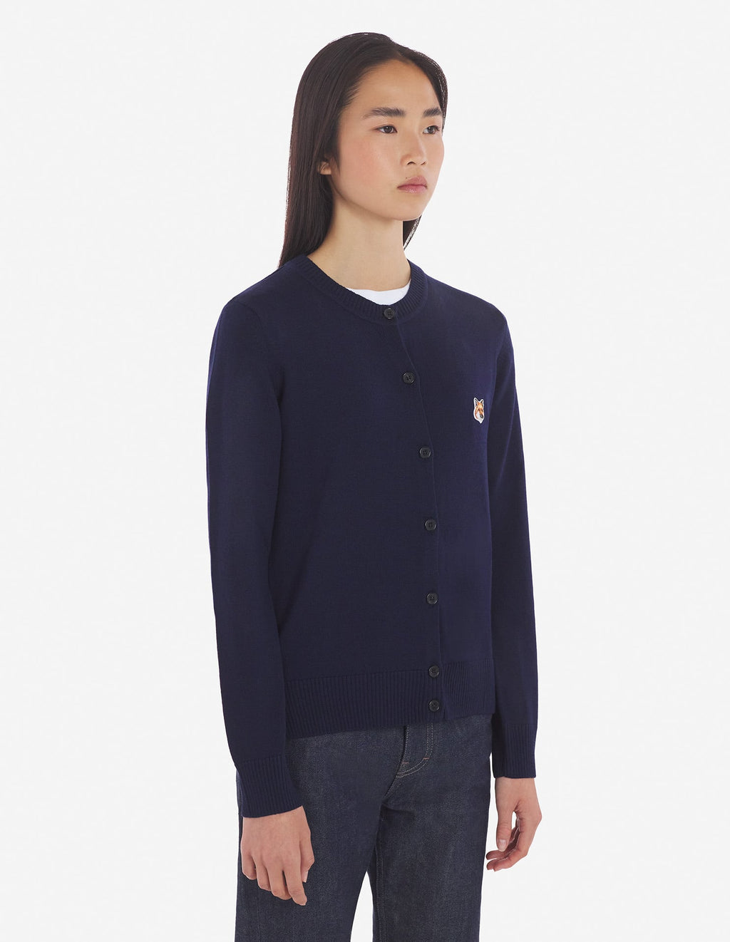 FOX HEAD PATCH ADJUSTED R-NECK CARDIGAN
