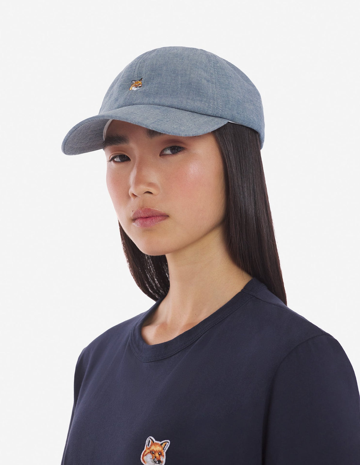  SMALL FOX HEAD EMBROIDERY 6P CAP