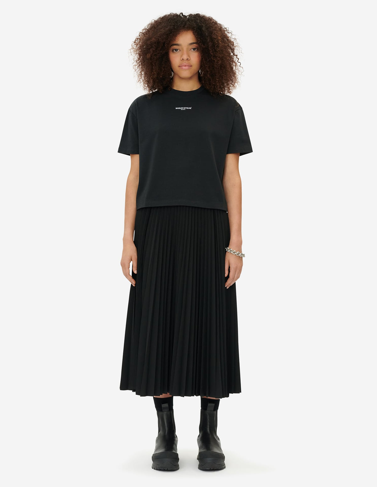  MAISON KITSUNE PARIS EMBROIDERYBOXY TEE-SHIRT