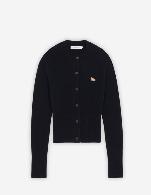  BABY FOX PATCH R-NECK FITTED CARDIGAN