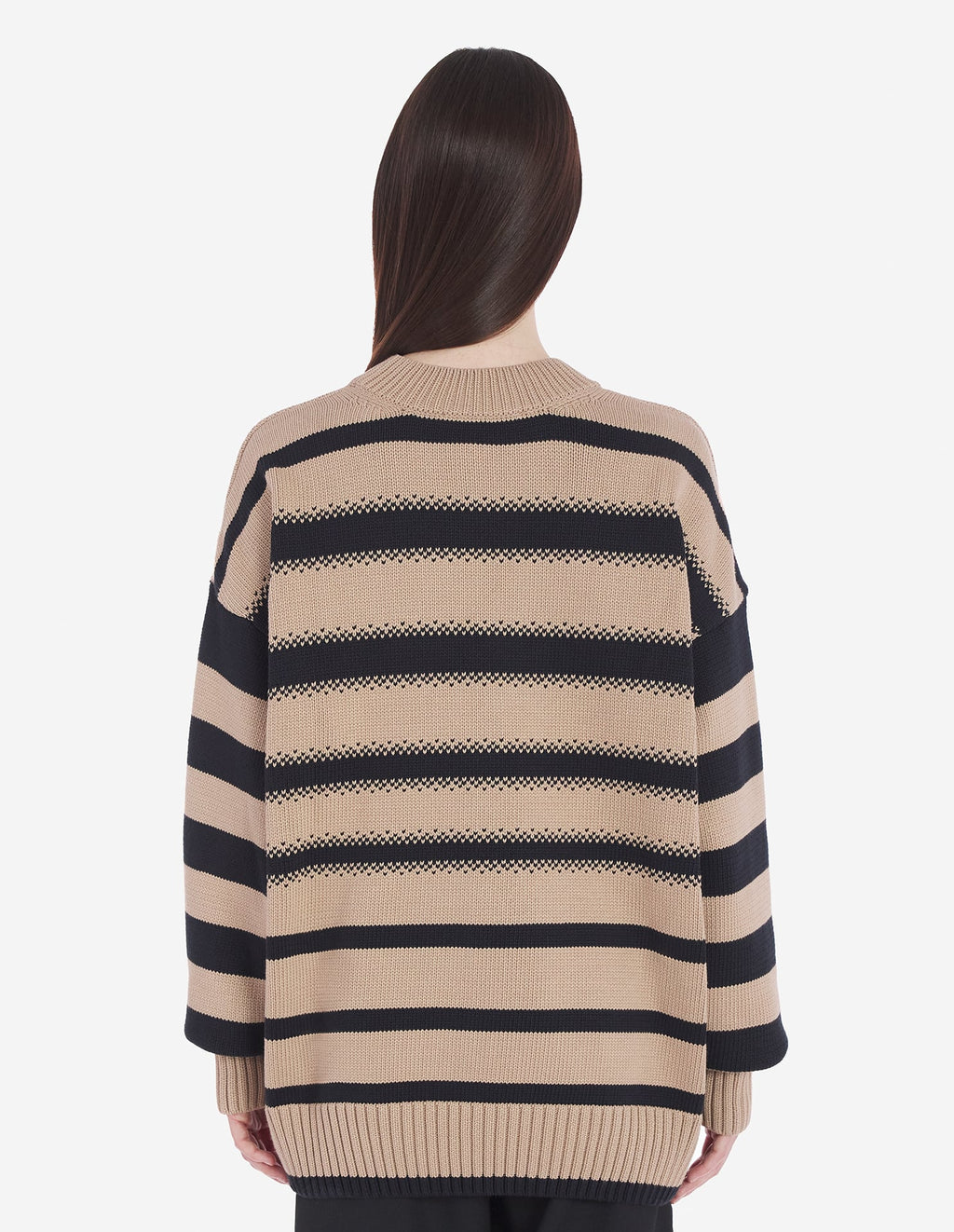  PROFILE FOX EMBROIDERY STRIPED JUMPER