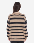  PROFILE FOX EMBROIDERY STRIPED JUMPER