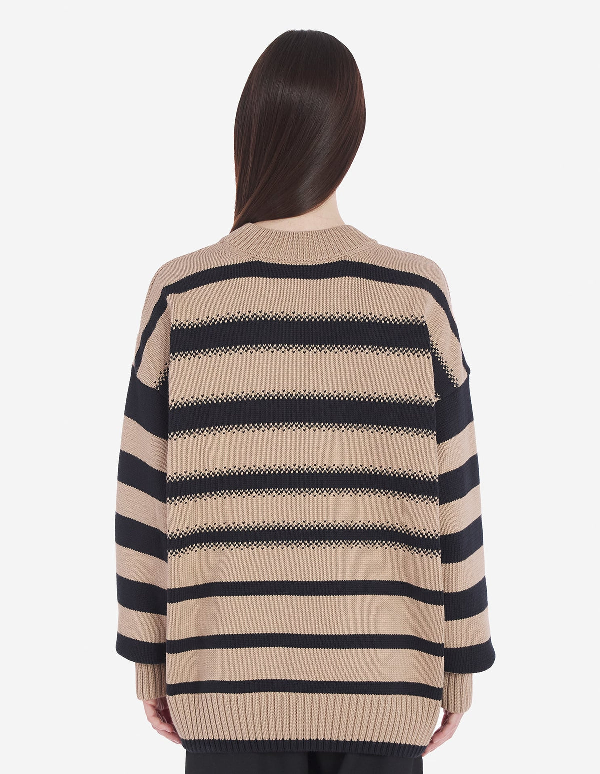  PROFILE FOX EMBROIDERY STRIPED JUMPER