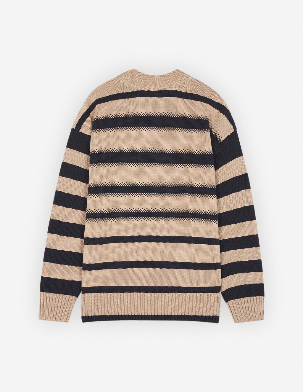  PROFILE FOX EMBROIDERY STRIPED JUMPER