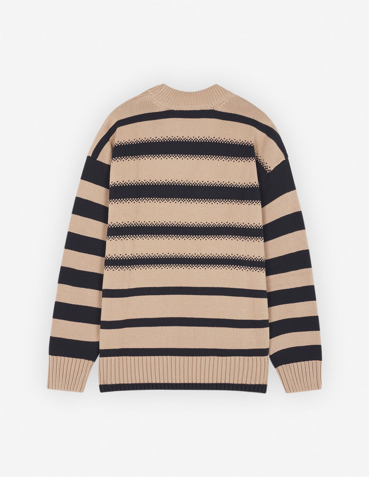  PROFILE FOX EMBROIDERY STRIPED JUMPER