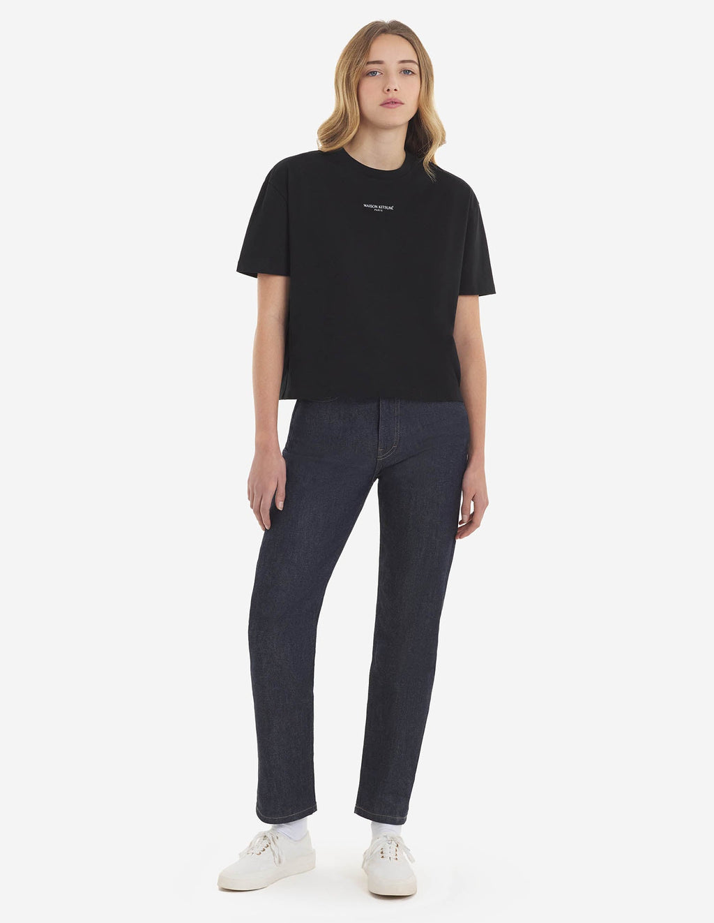  MAISON KITSUNE PARIS EMBROIDERED BOXY TEE-SHIRT