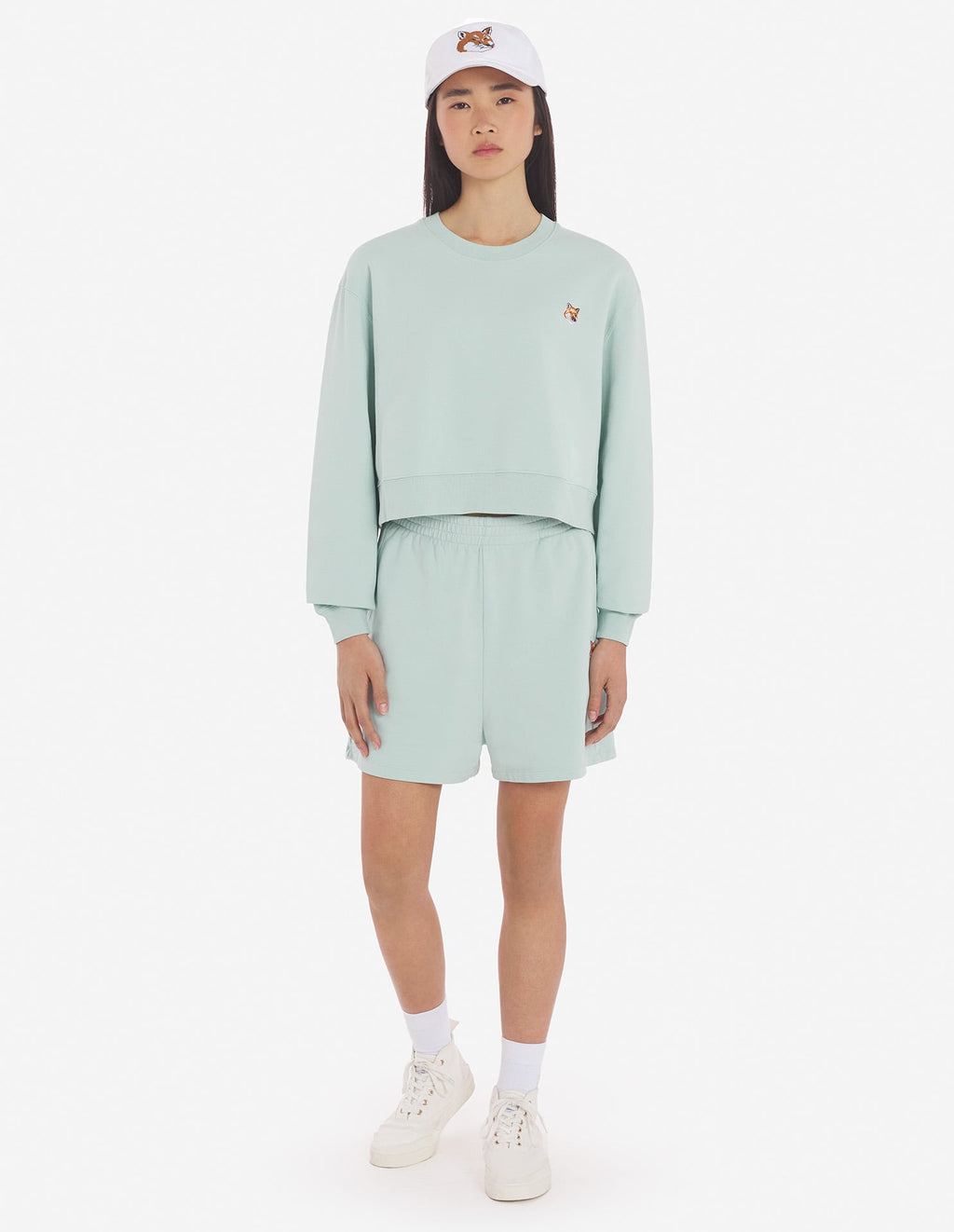  FOX HEAD PATCH CROPPED SWEATSHIRT