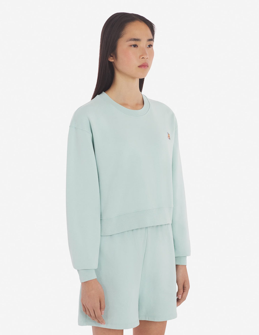  FOX HEAD PATCH CROPPED SWEATSHIRT
