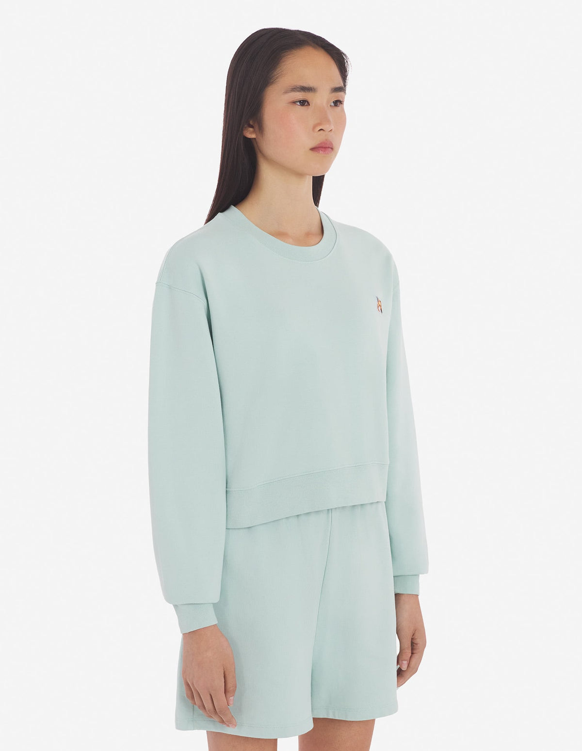  FOX HEAD PATCH CROPPED SWEATSHIRT