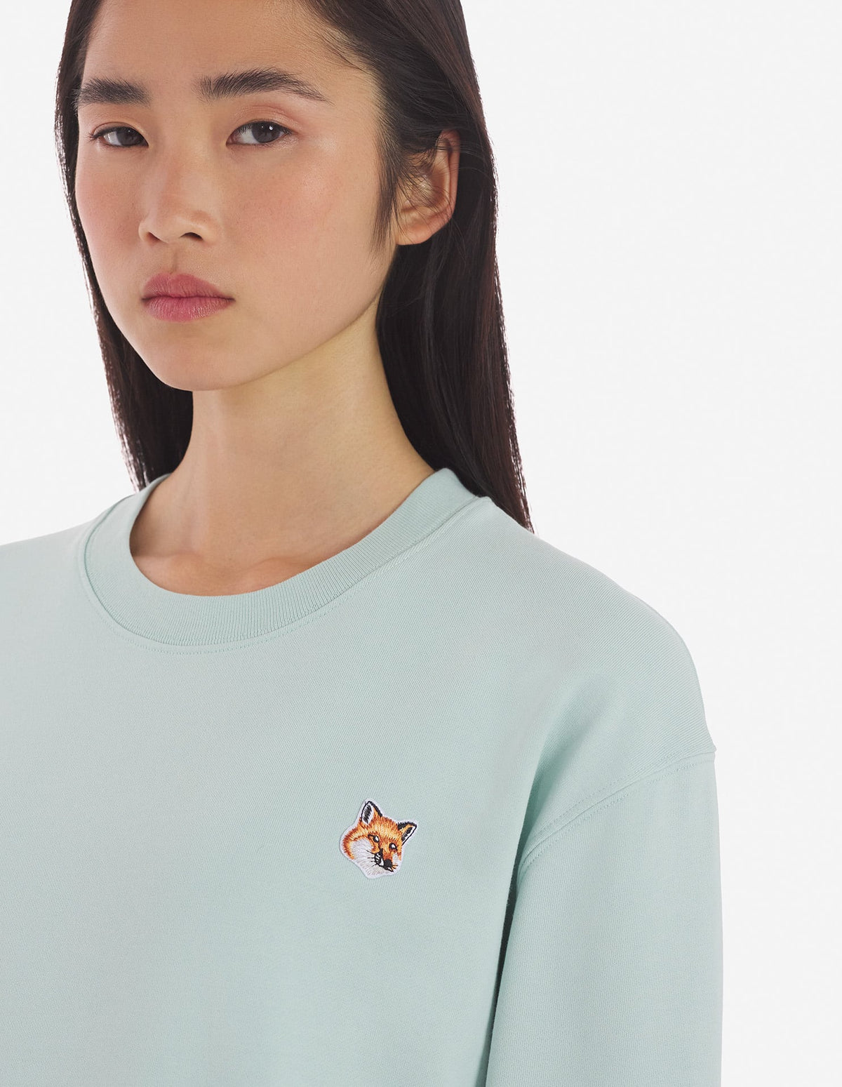  FOX HEAD PATCH CROPPED SWEATSHIRT