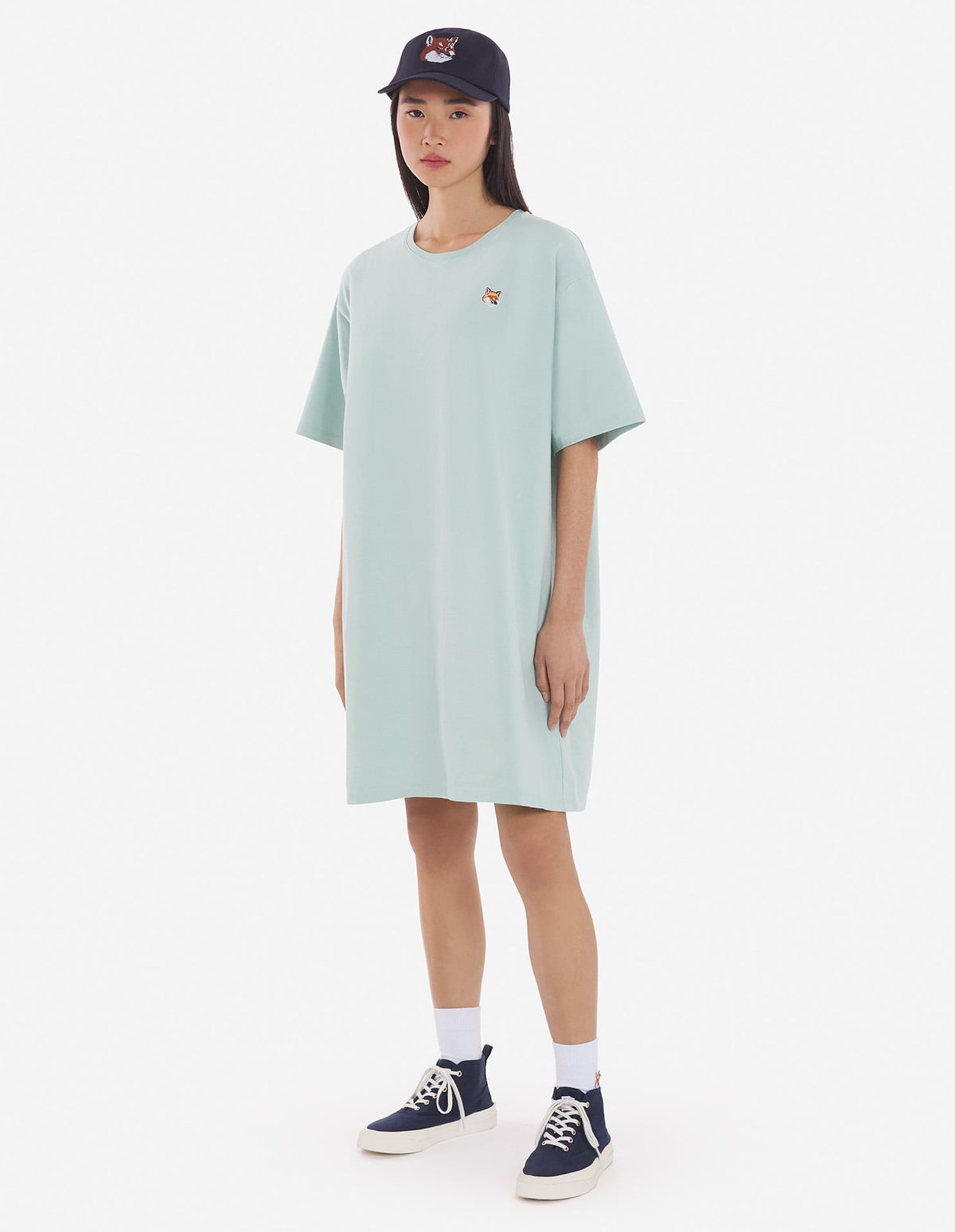 FOX HEAD PATCH RELAXED TEE-SHIRT DRESS