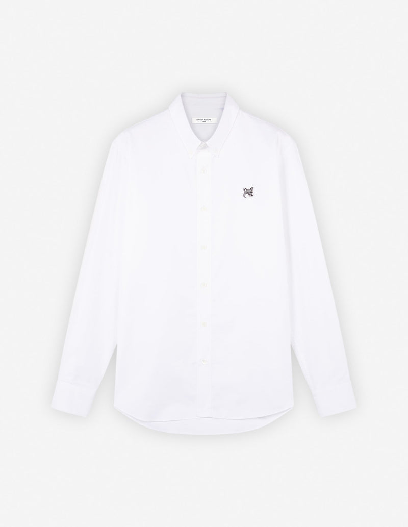  BUTTON DOWN CASUAL SHIRT WITH GREY FOX HEAD PATCH