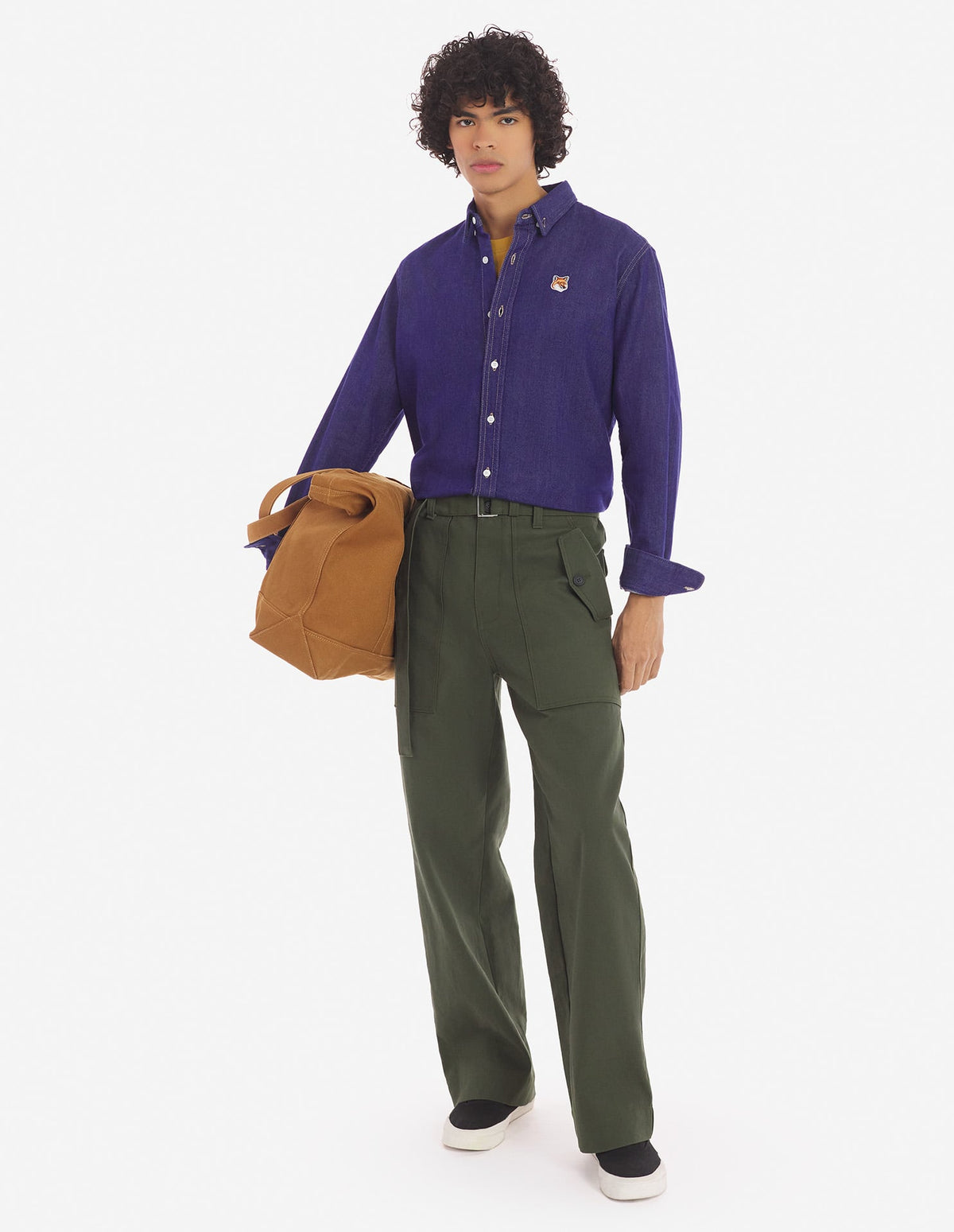  BD CASUAL SHIRT WITH INSTITUTIONAL FOX HEAD PATCH
