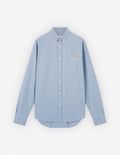  BUTTON DOWN CLASSIC SHIRT WITH INSTITUTIONAL FOXHEAD PATCH IN CHAMBRAY