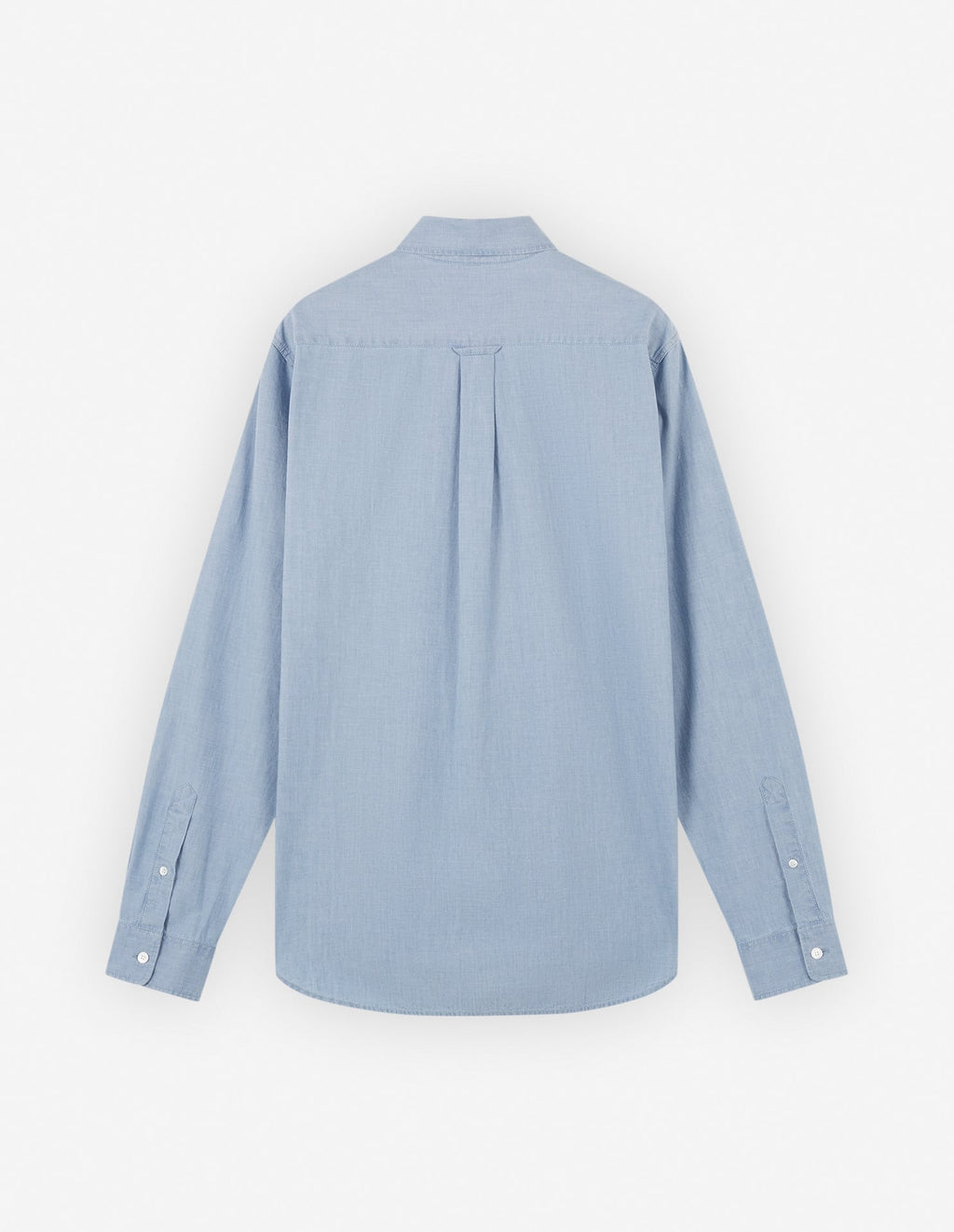  BUTTON DOWN CLASSIC SHIRT WITH INSTITUTIONAL FOXHEAD PATCH IN CHAMBRAY