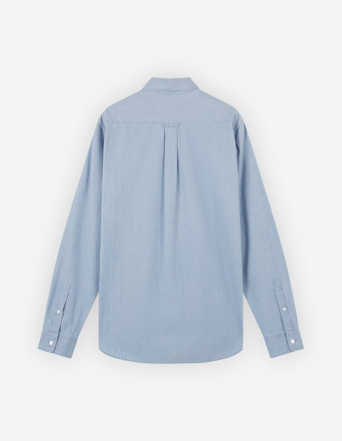  BUTTON DOWN CLASSIC SHIRT WITH INSTITUTIONAL FOXHEAD PATCH IN CHAMBRAY