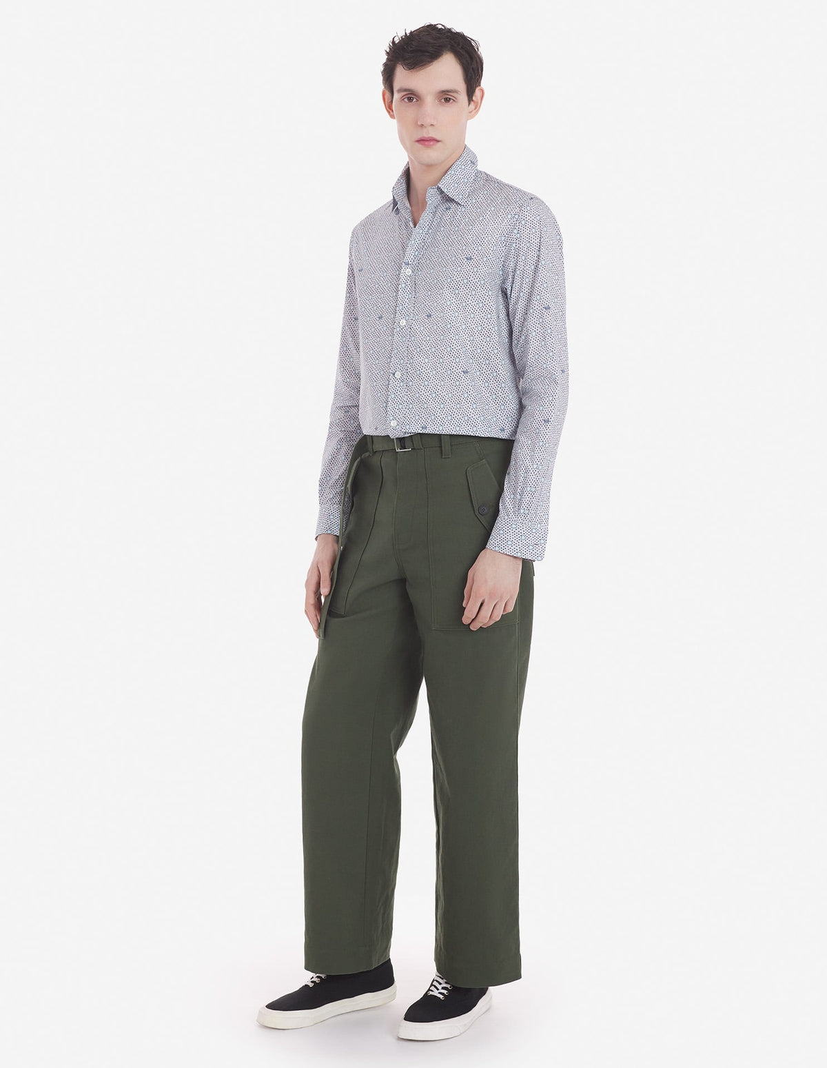  CLASSIC SHIRT IN SHIELD PRINTED COTTON