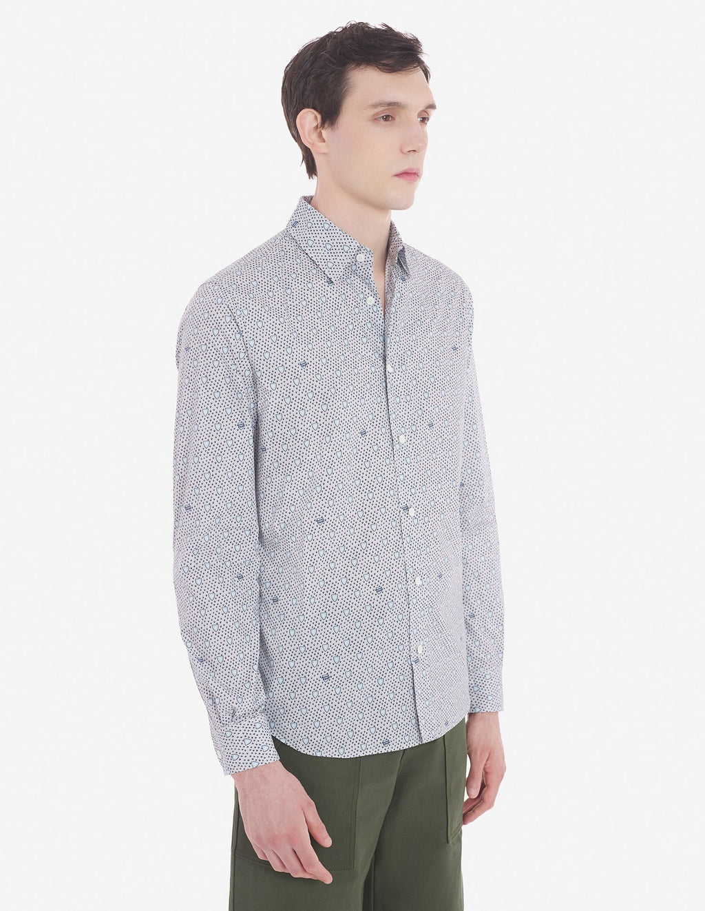  CLASSIC SHIRT IN SHIELD PRINTED COTTON