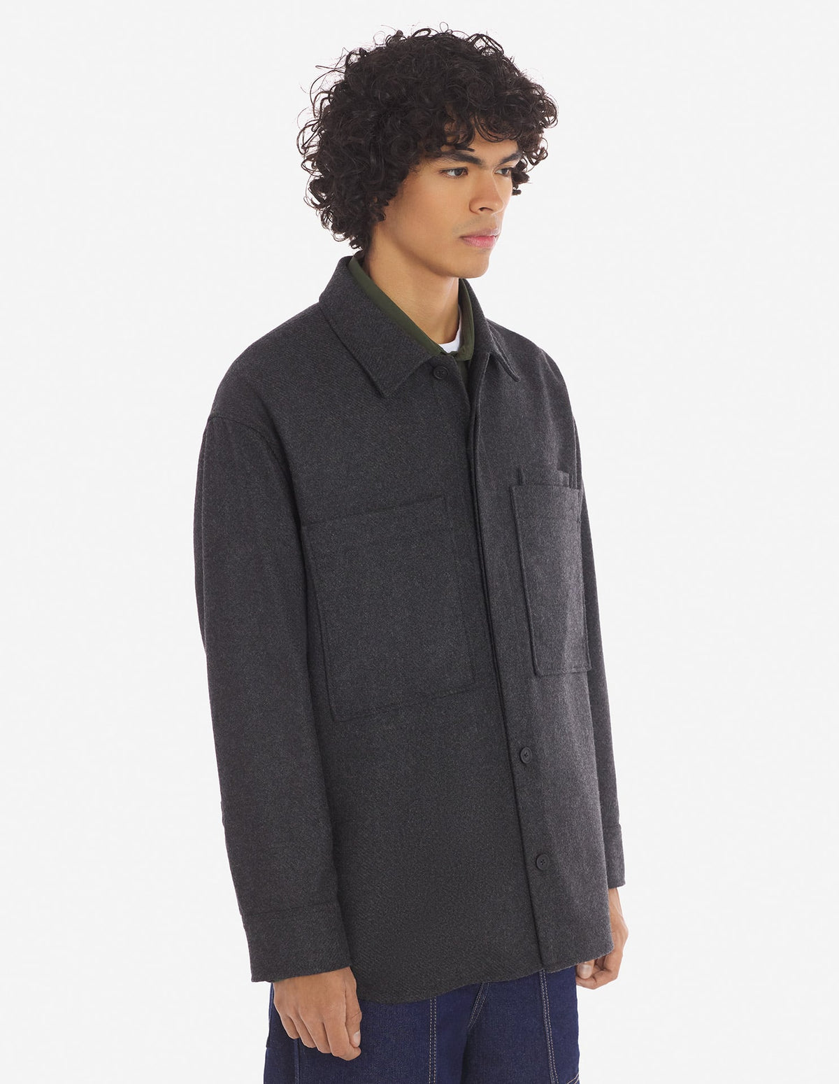  OVERSHIRT IN WOOL MELANGE