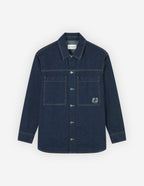  WORKWEAR OVERSHIRT IN WASHED DENIM WITH FOX HEAD P