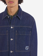  WORKWEAR OVERSHIRT IN WASHED DENIM WITH FOX HEAD P