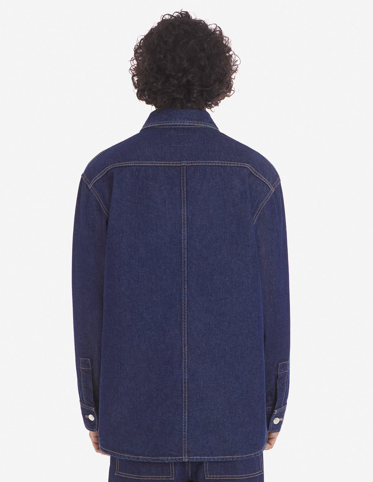  WORKWEAR OVERSHIRT IN WASHED DENIM WITH FOX HEAD P