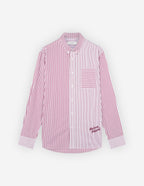  BD CASUAL SHIRT IN STRIPED COTTON WITH LOGO HANDWR