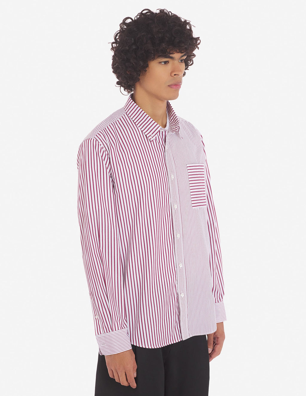  BD CASUAL SHIRT IN STRIPED COTTON WITH LOGO HANDWR