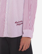  BD CASUAL SHIRT IN STRIPED COTTON WITH LOGO HANDWR