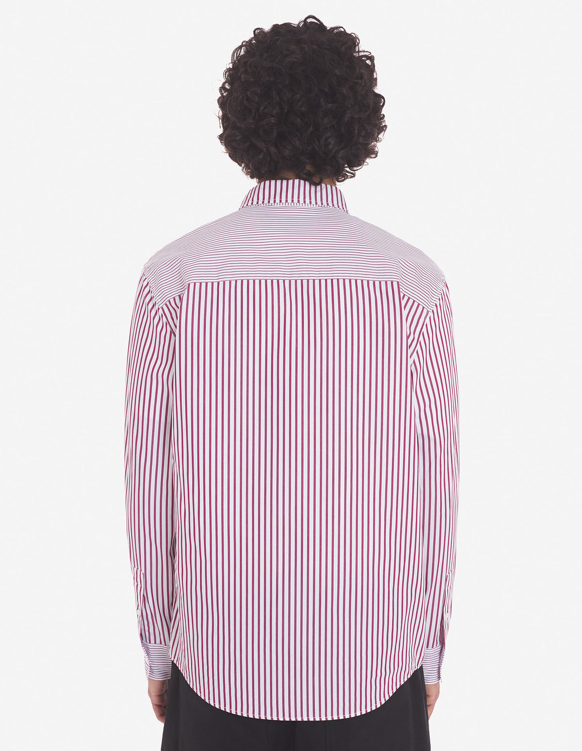  BD CASUAL SHIRT IN STRIPED COTTON WITH LOGO HANDWR