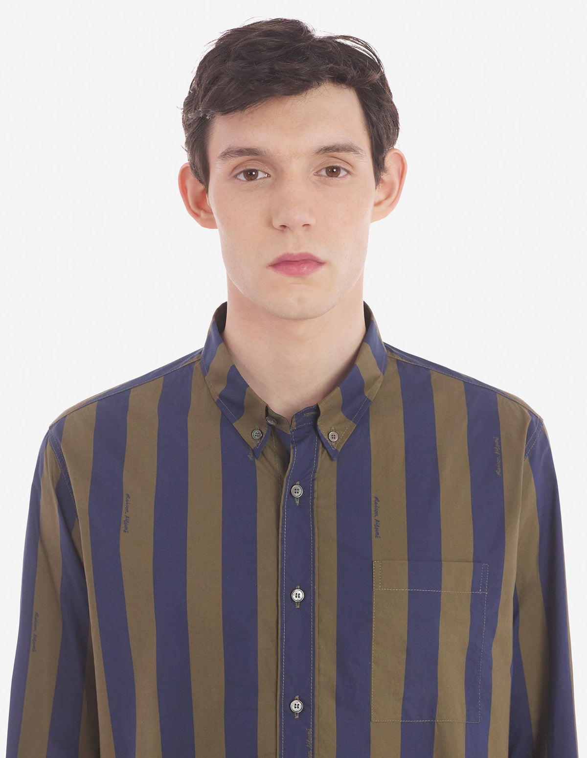  BD CASUAL SHIRT WITH CHEST POCKET IN RUGBY STRIPES