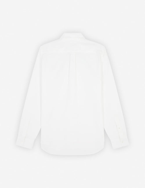  BUTTON DOWN CLASSIC SHIRT WITH GREY FOX HEAD PATCH IN OXFORD