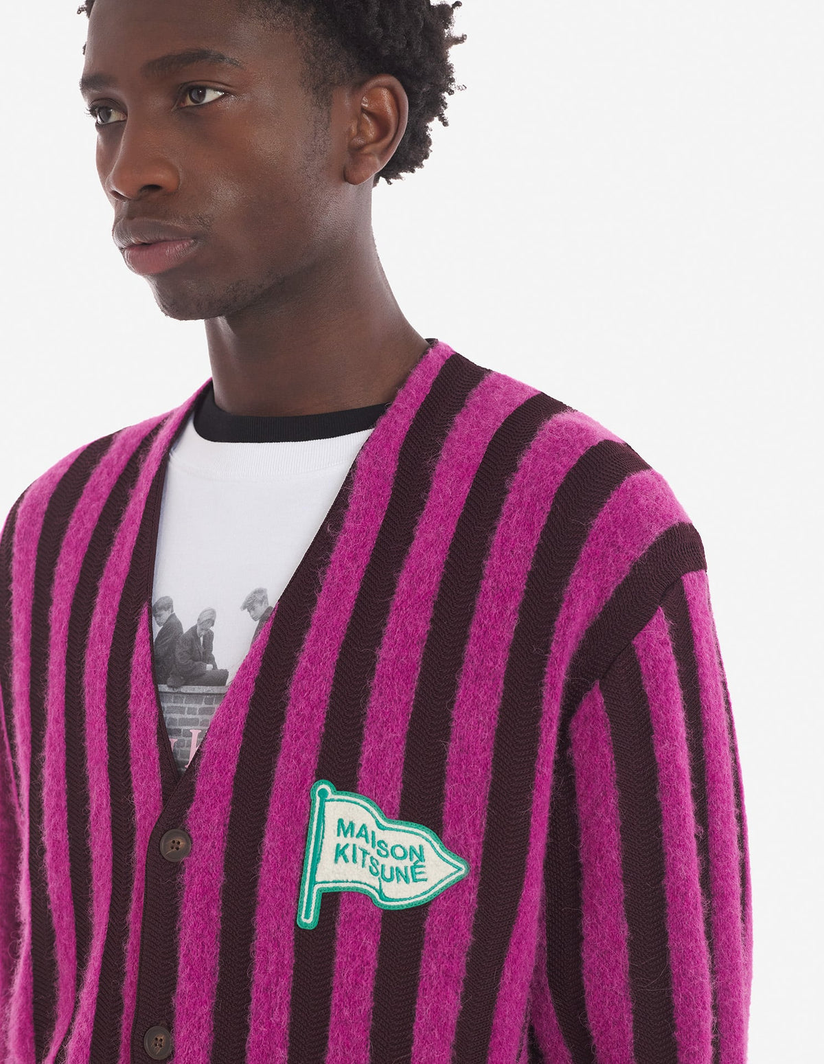  STRIPED COMFORT CARDIGAN