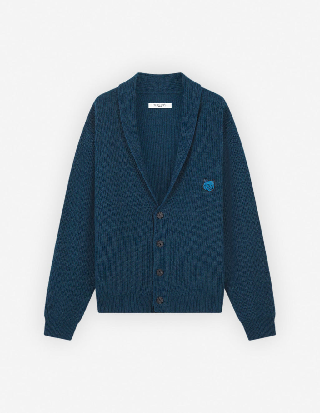  BOLD FOX HEAD PATCH COMFORT RIBBED CARDIGAN