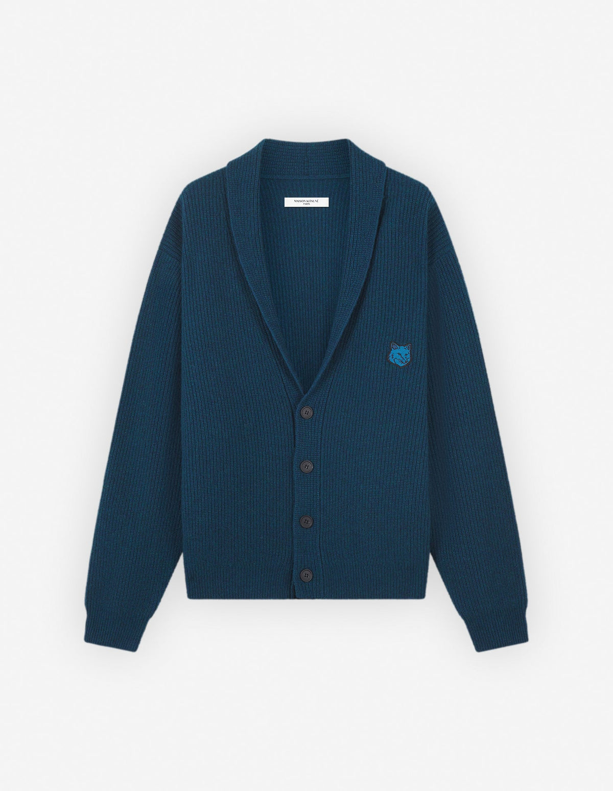  BOLD FOX HEAD PATCH COMFORT RIBBED CARDIGAN